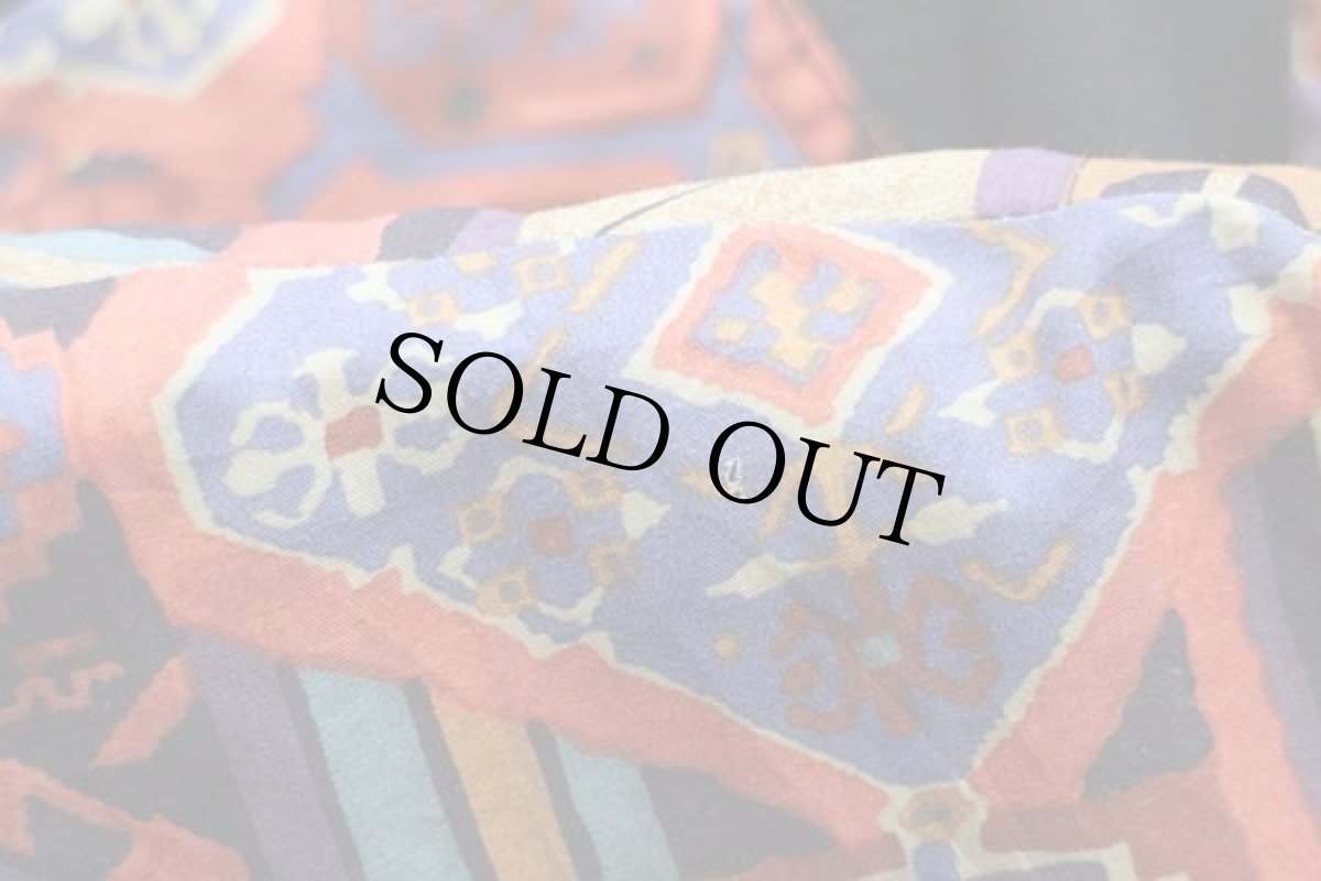 画像8: 90s GRENIX Makalu ネイティブ柄 切り替え POLARTEC フリースジャケット 黒 L (8)