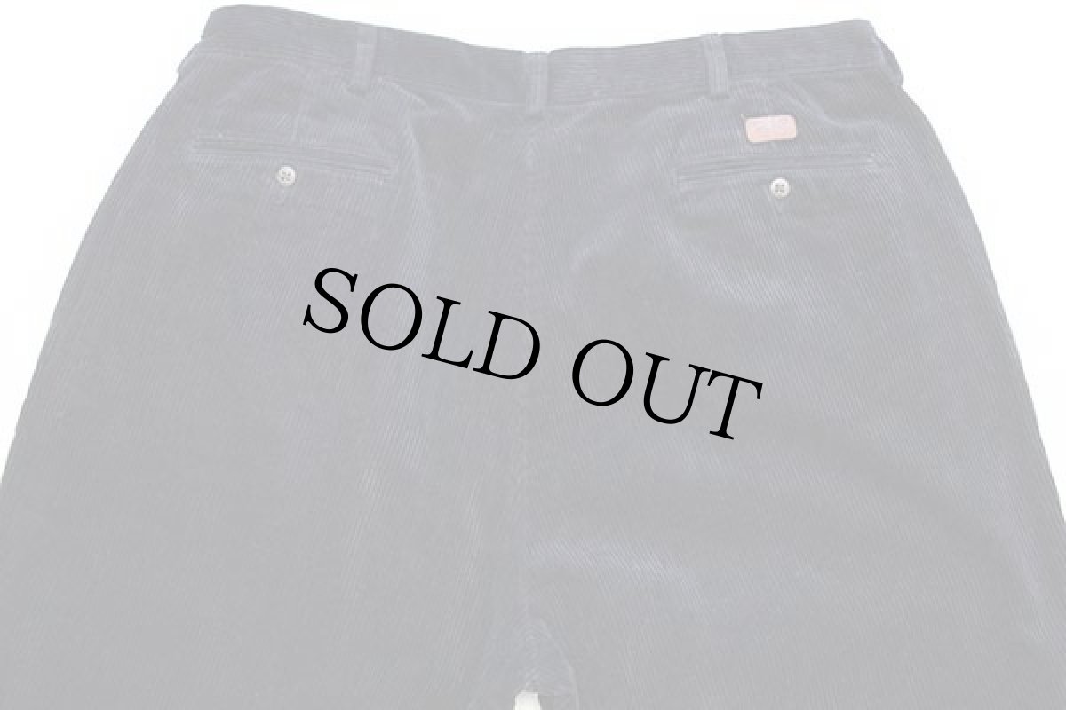 画像5: 90s ポロ ラルフローレン ANDREW PANT ツータック 太畝 コーデュロイパンツ 濃紺 w40 L30 (5)