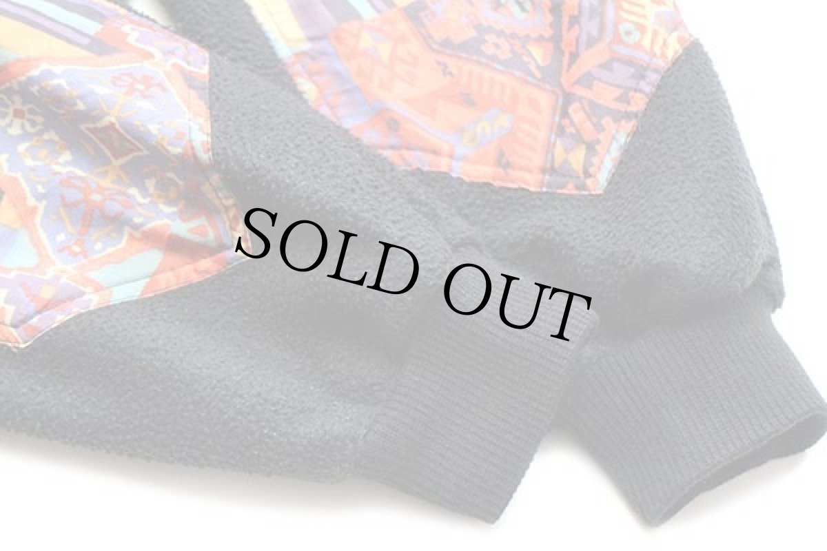 画像7: 90s GRENIX Makalu ネイティブ柄 切り替え POLARTEC フリースジャケット 黒 L (7)