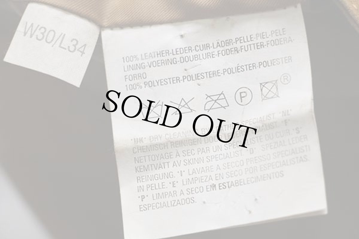 画像6: 80s Levi'sリーバイス フレア スエード レザーパンツ 茶 w30 L34★ユーロ (6)