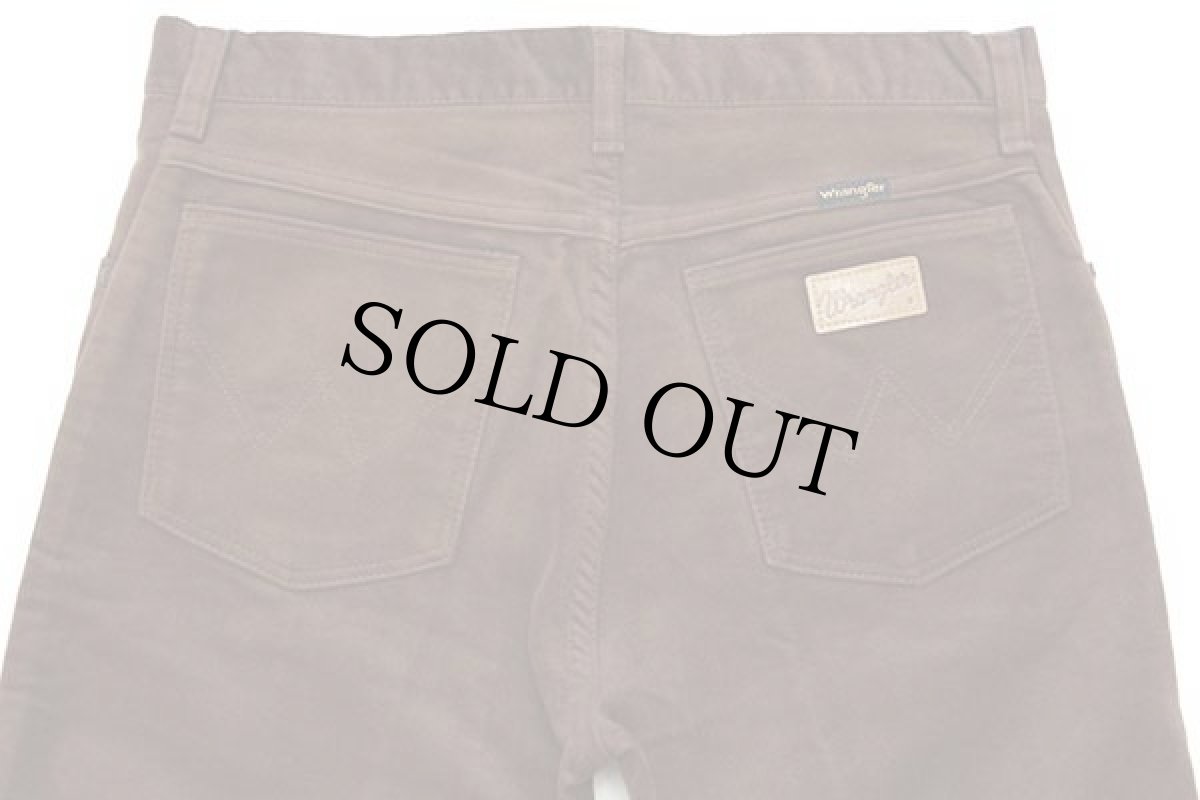 画像5: デッドストック★90s ベルギー製 Wranglerラングラー コットン モールスキンパンツ 茶 w32★ユーロ (5)