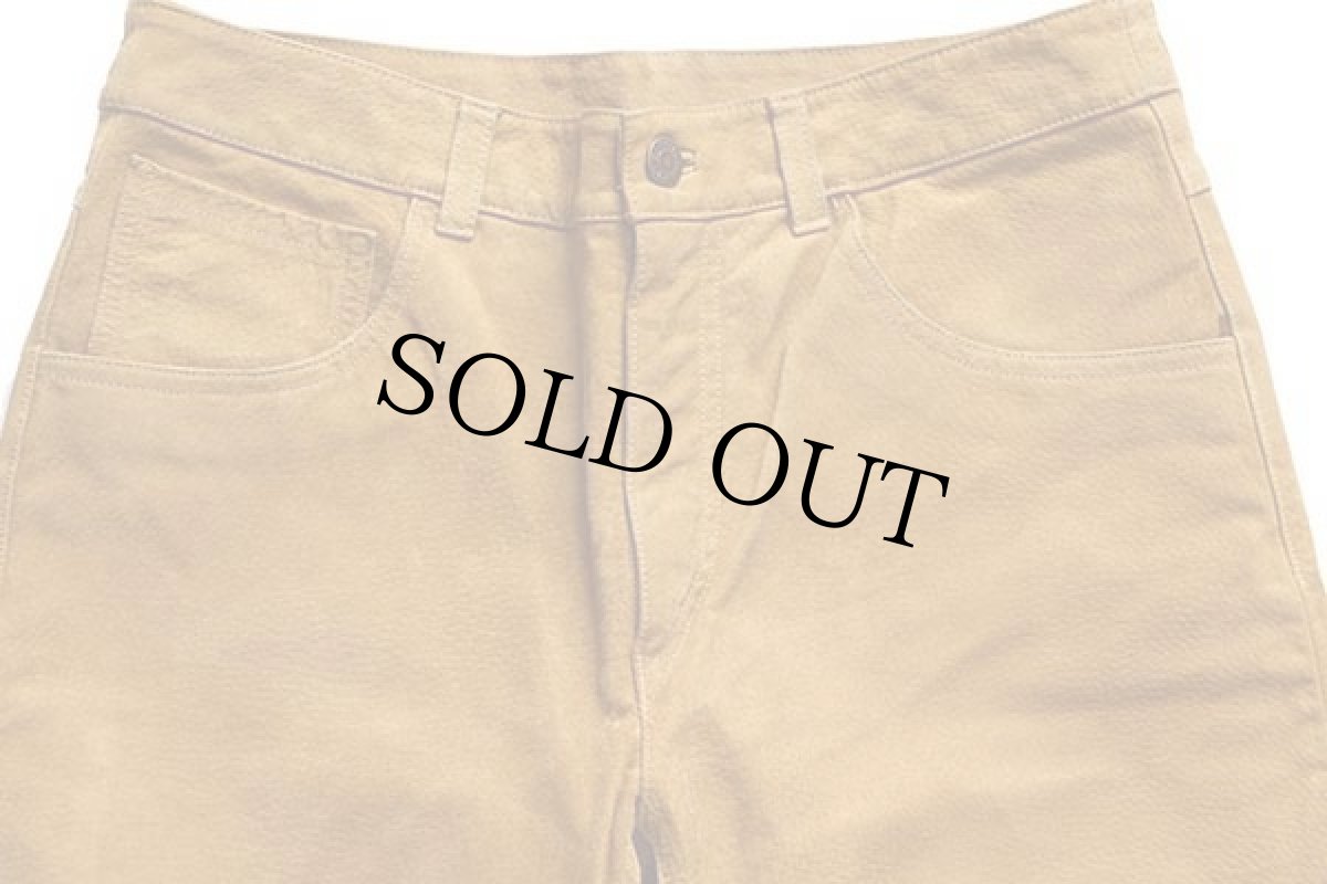 画像4: 80s Levi'sリーバイス フレア スエード レザーパンツ 茶 w30 L34★ユーロ (4)