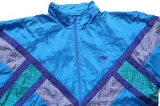 画像3: 90s adidasアディダス トレフォイル ロゴ刺繍 マルチカラー 切り替え ナイロンジャケット XL★E (3)