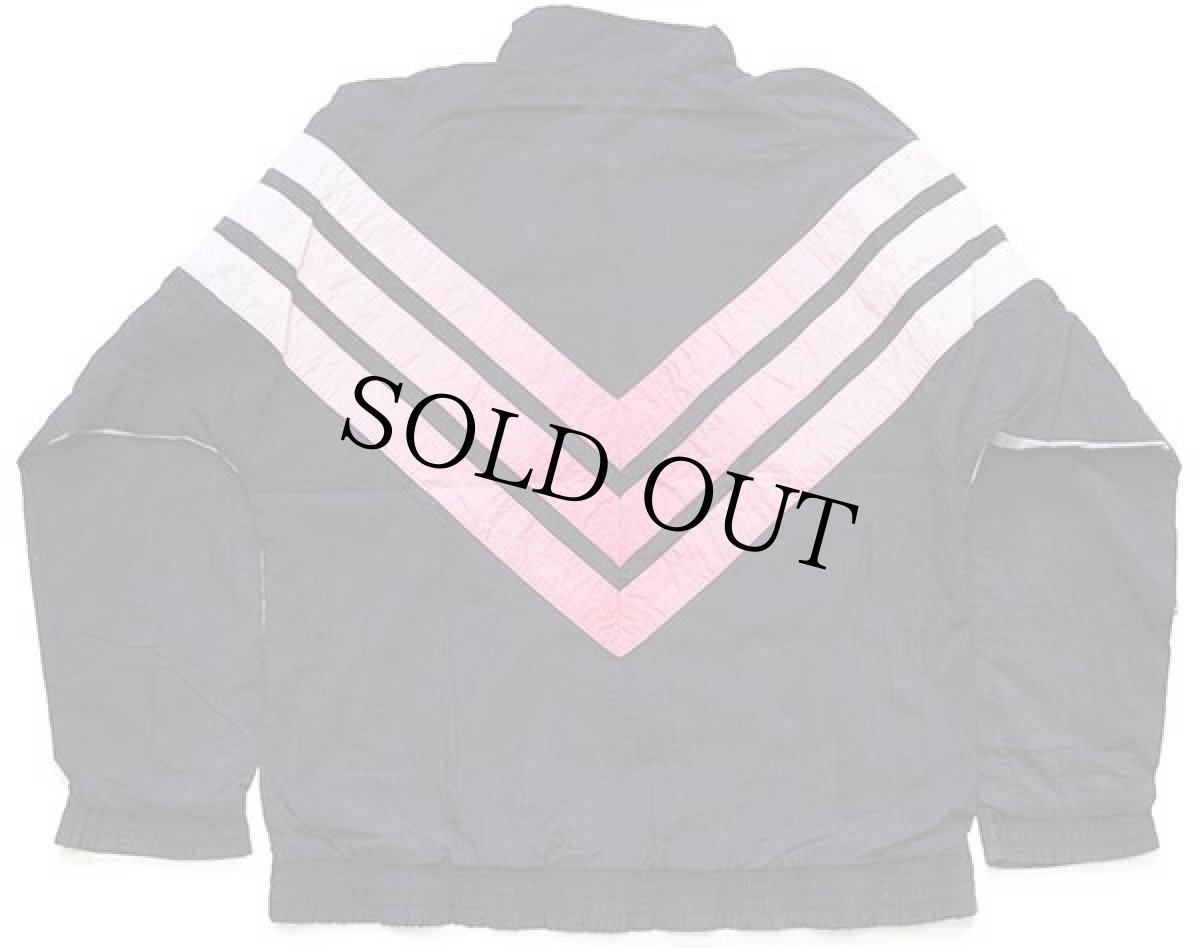 画像2: 90s adidasアディダス トレフォイル ロゴ刺繍 マルチカラー 切り替え ナイロンジャケット 黒 M★G (2)