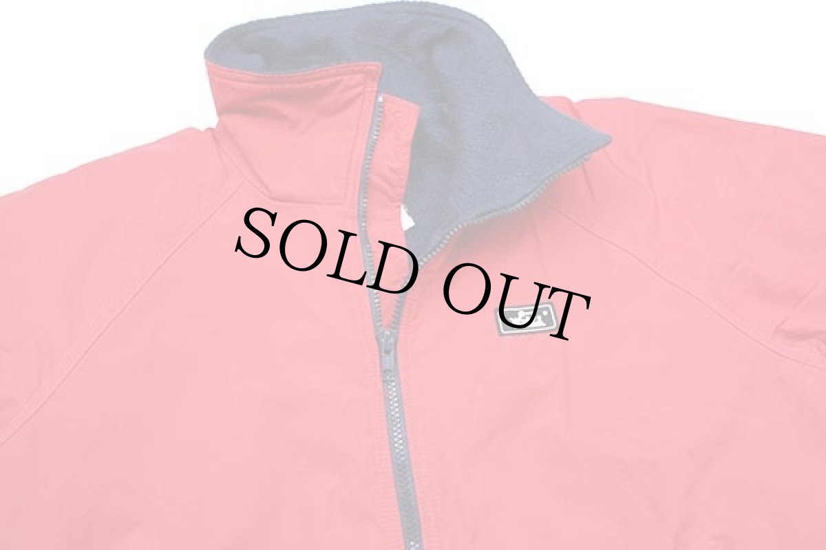 画像3: 80s USA製 Woolrichウールリッチ ロゴ フリースライナー ナイロンジャケット 赤 L (3)