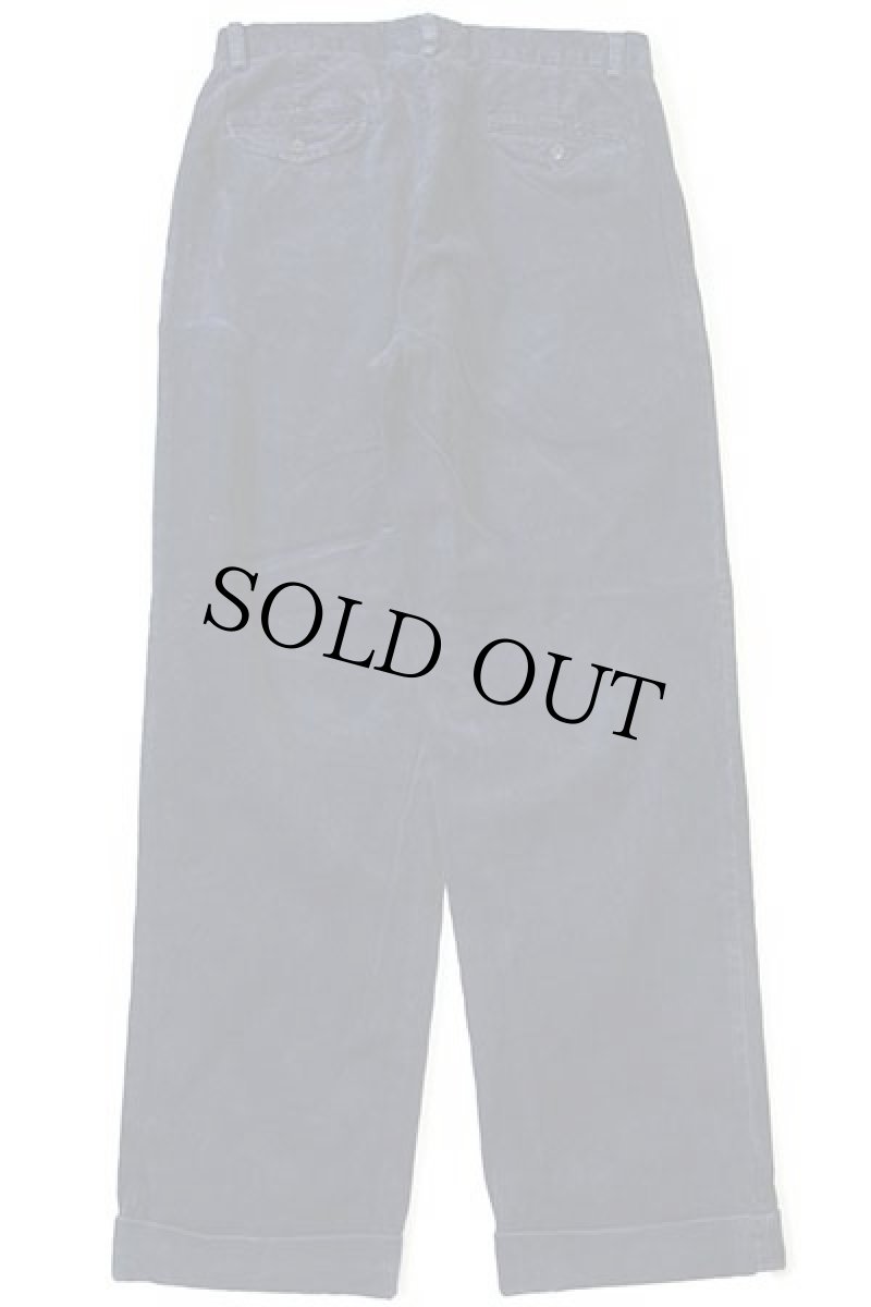 画像3: 00s ポロ ラルフローレン HAMMOND PANT ツータック コットン コーデュロイパンツ 紺 w32 L30 (3)