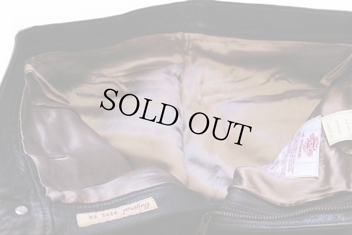 画像8: デッドストック★90s トルコ製 PEPE JEANSWEAR カウハイド レザーパンツ 黒 w30 (8)