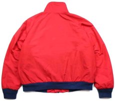 画像2: 80s USA製 Woolrichウールリッチ ロゴ フリースライナー ナイロンジャケット 赤 L (2)