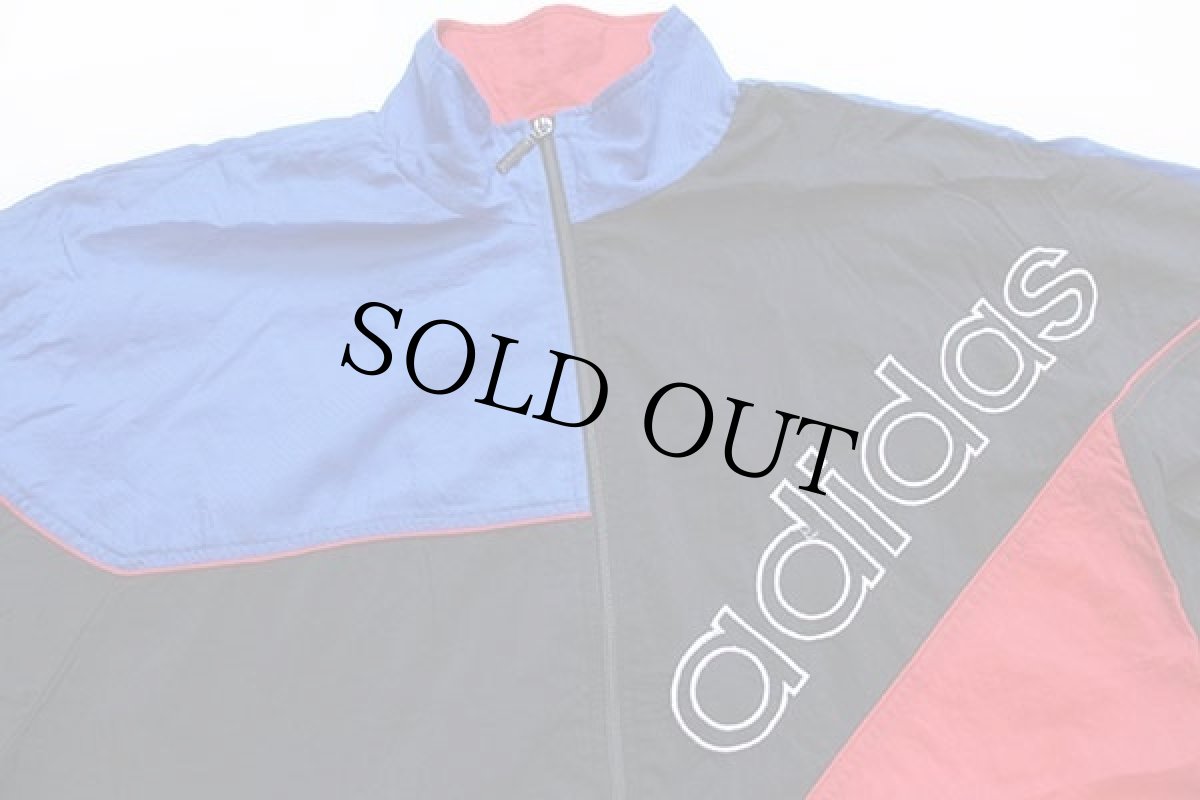 画像3: 90s adidasアディダス トレフォイル ロゴ刺繍 マルチカラー 切り替え ナイロンジャケット L★C (3)