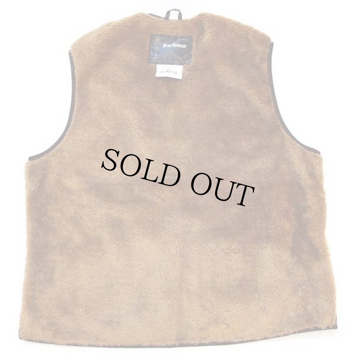 画像2: Barbourバブアー A306 パイルライナー ボア ベスト フロントジップ ブラウン 50 (2)