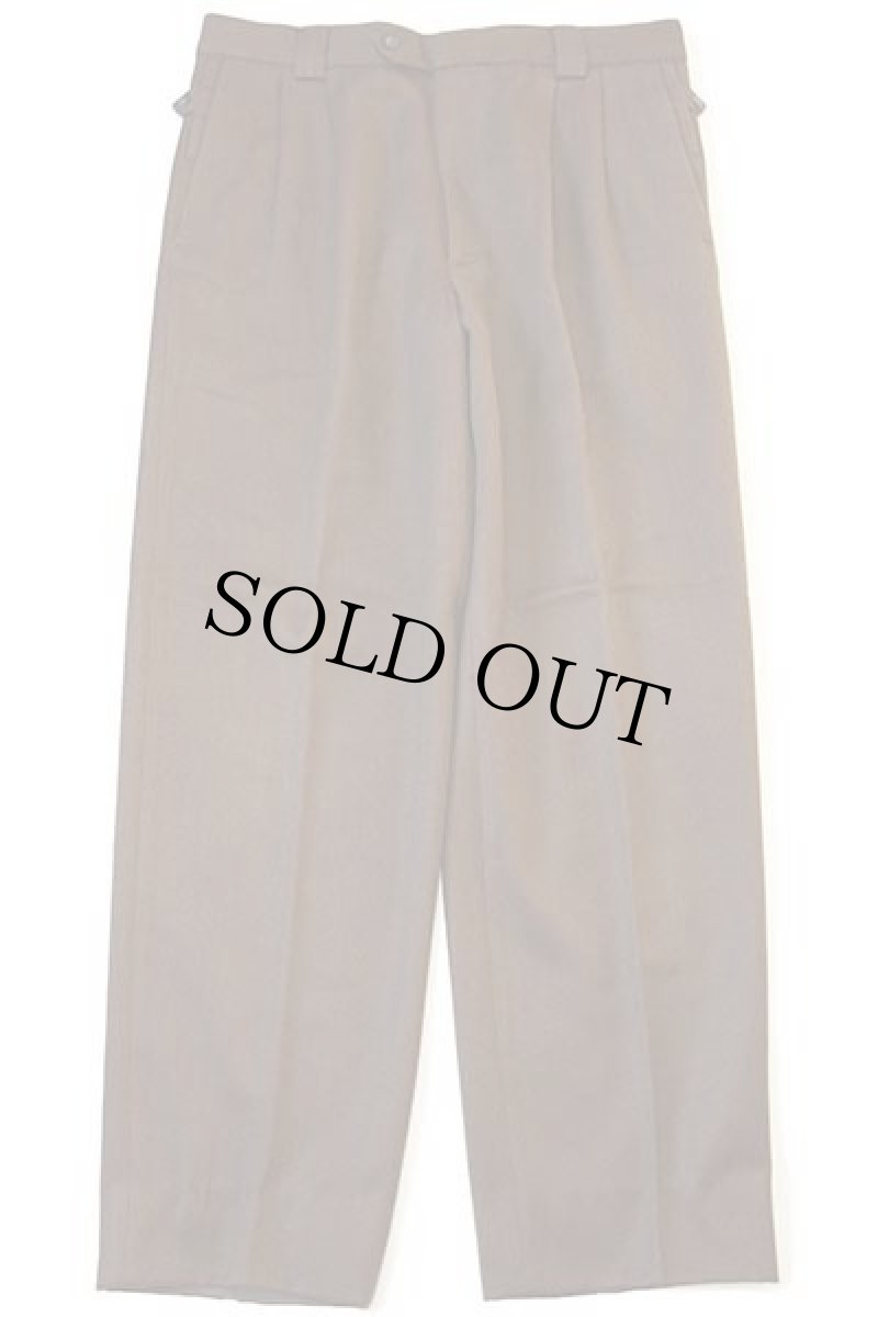 画像2: 80s イタリア製 Lessona ツータック スラックス ウィップコード ウールパンツ 茶×玉虫色 50 (2)