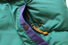 画像6: L.L.Bean PERTEX DOWNTEK ツートン 切り替え ナイロン ダウンベスト 緑×青紫 M (6)