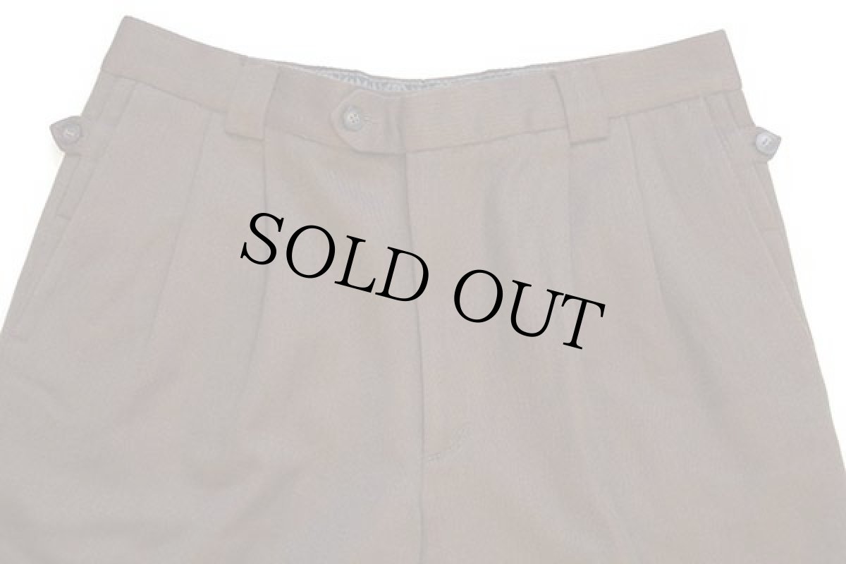 画像4: 80s イタリア製 Lessona ツータック スラックス ウィップコード ウールパンツ 茶×玉虫色 50 (4)