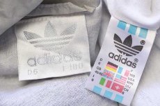 画像4: 90s adidasアディダス トレフォイル ロゴ刺繍 マルチカラー 切り替え ナイロンジャケット グレーシルバー M★F (4)