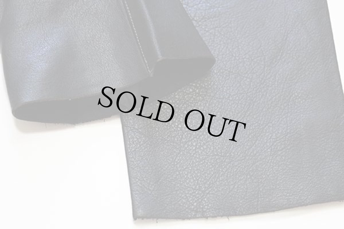 画像9: デッドストック★90s トルコ製 PEPE JEANSWEAR カウハイド レザーパンツ 黒 w30 (9)