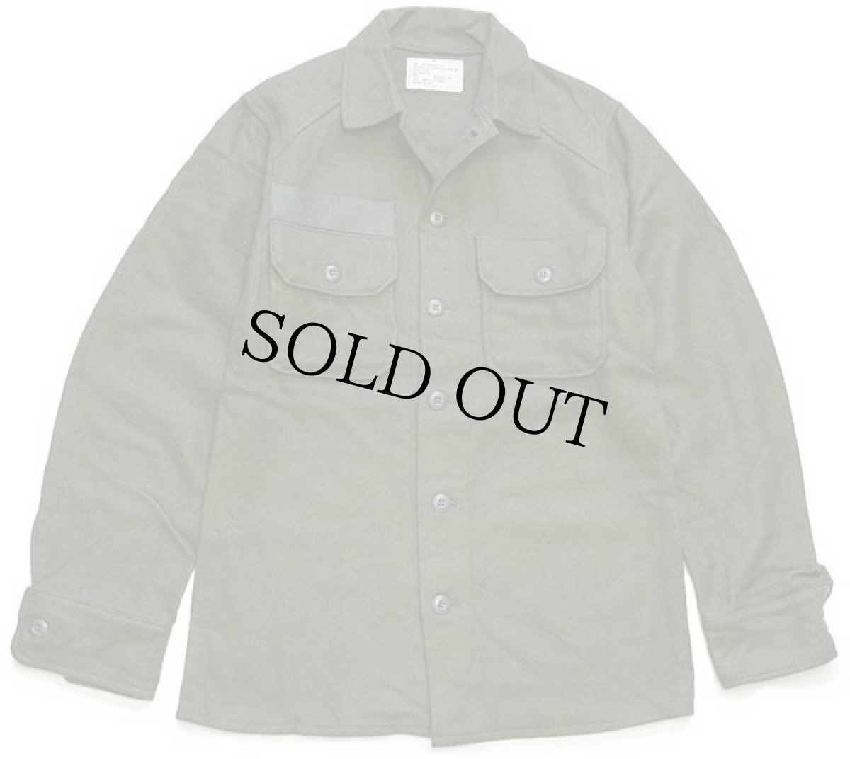 画像1: 70s 米軍 U.S.ARMY ウールシャツ オリーブグリーン S★A (1)