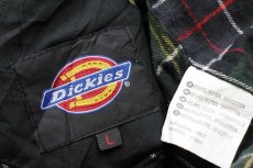 画像4: Dickiesディッキーズ Shellシェル RIMULA ロゴ刺繍 タータンチェック ネルライナー 中綿入り ワークベスト 黒 L (4)