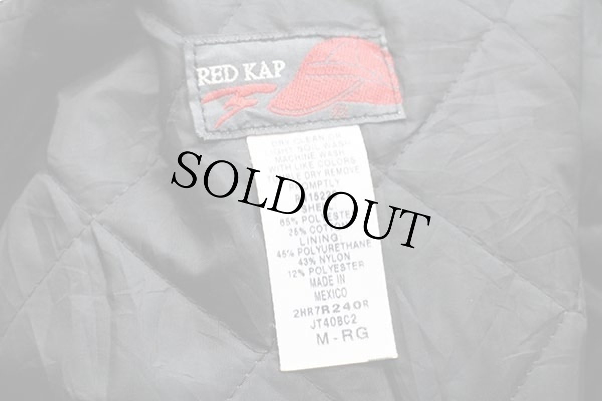 画像4: 00s メキシコ製 RED KAPレッドキャップ ADVANTAGE 刺繍 ツートン キルティングライナー ワークジャケット 黒×グレー M-RG (4)