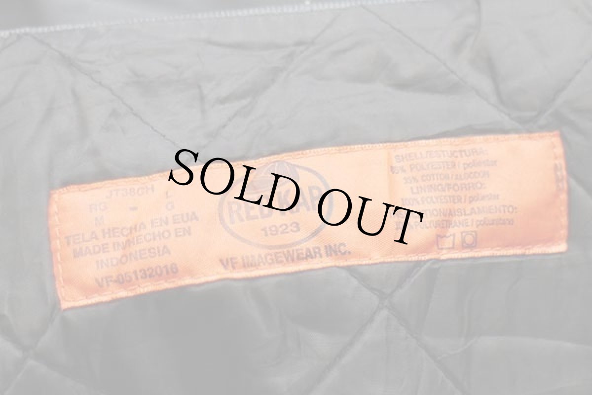 画像4: 00s RED KAPレッドキャップ TOYOTAトヨタ刺繍&ネームパッチ付き キルティングライナー ワークジャケット グレー L-RG (4)