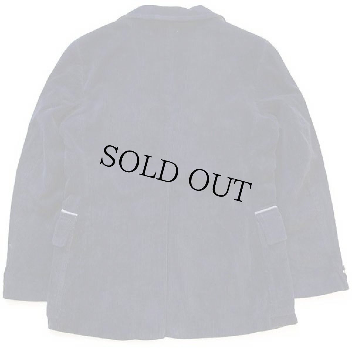 画像2: 70s チェコスロバキア製 Monsieur Bernard 2つボタン 太畝 コーデュロイ テーラードジャケット 紺 40 (2)