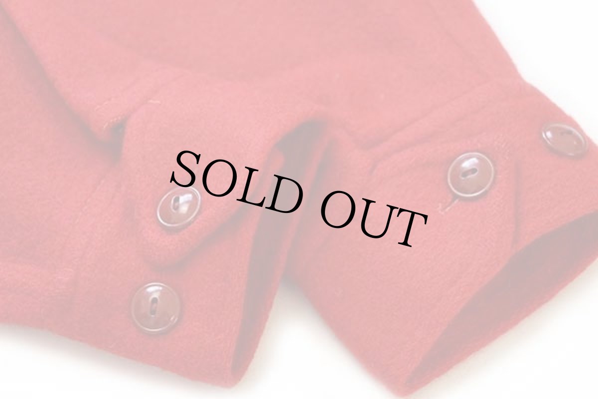 画像5: 40s SPORTCLAD ウール シャツジャケット 赤 XL (5)