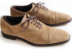 画像2: イタリア製 TOD'Sトッズ ストレートチップ スエード レザーシューズ グレーベージュ 7.5★革靴 (2)