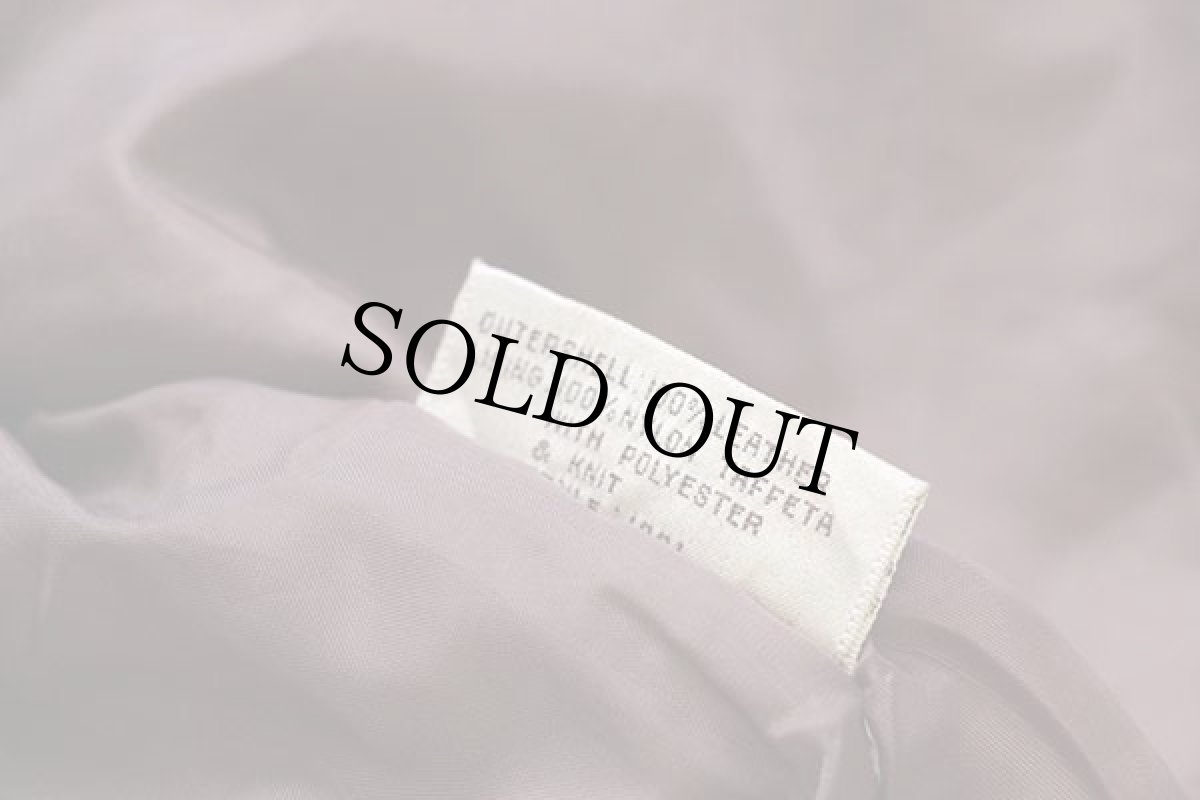 画像8: 80s Berman's 2WAY ツートン 切り替え エルボーパッチ付き 中綿入り レザージャケット ココア×グレーベージュ 40 (8)