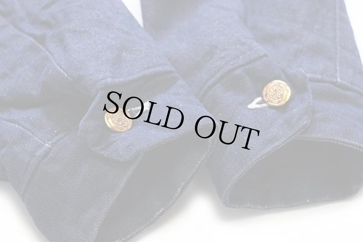 画像6: 70s UNKNOWN ブランケットライナー バットダイ デニム カバーオール カスタム (6)