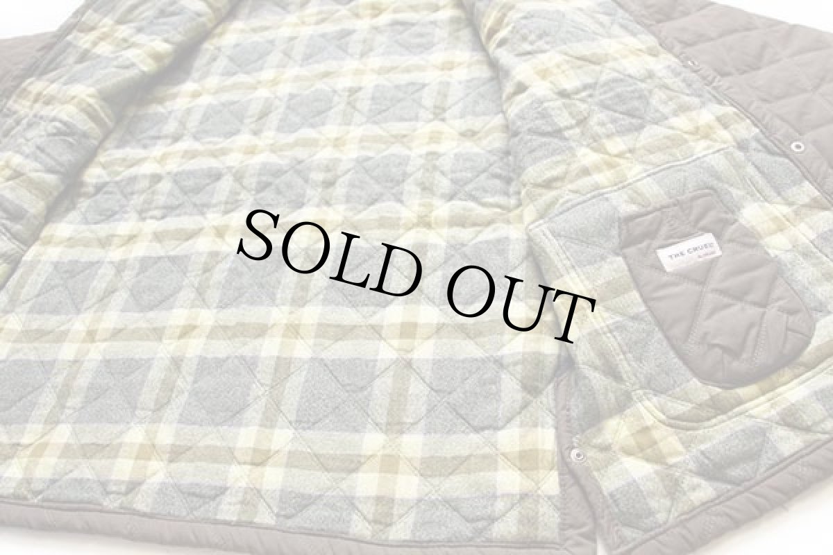 画像5: イタリア製 THE CRUEL By FUSARO チェックライナー キルティングジャケット グリーングレー XL (5)