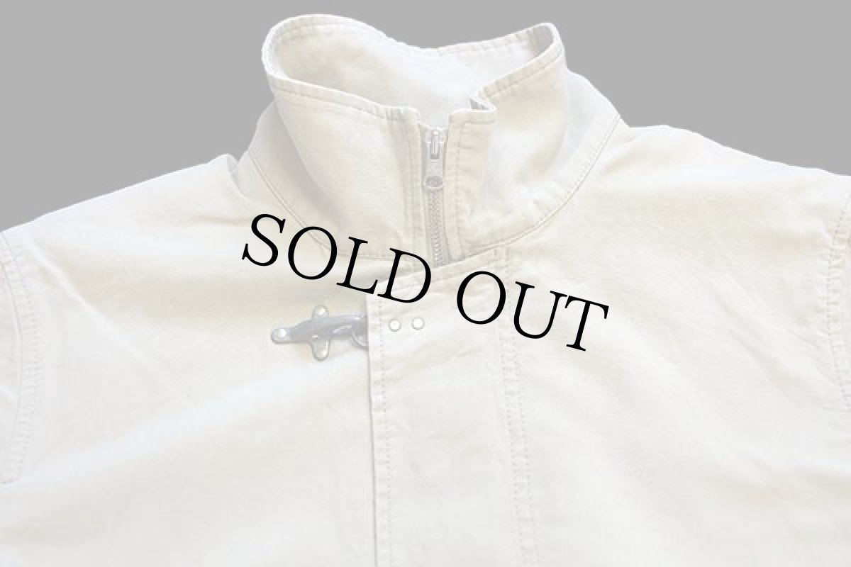 画像4: イタリア製 Fay ハイネック コットン キャンバス ファイヤーマンジャケット ベージュ XL (4)