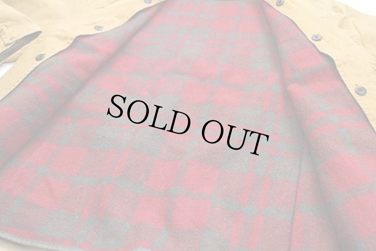 画像5: 90s USA製 L.L.Bean タータンチェック ウールライナー ダック地 フィールドコート 茶 XXL★ジャケット 特大 (5)