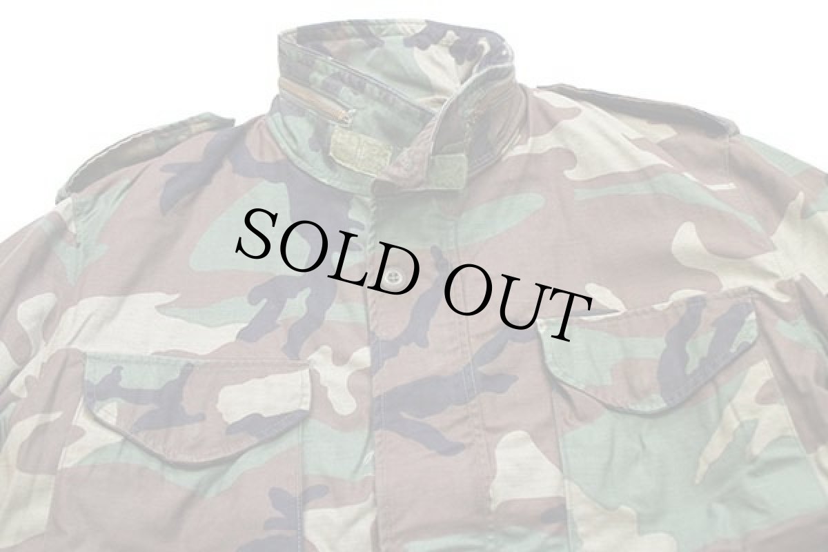 画像3: 80s Cabela'sカベラス別注 ウッドランドカモ M-65 フィールドジャケット キルティングライナー付き L-R (3)