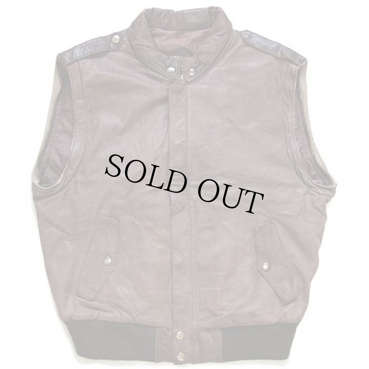 画像3: 80s Berman's 2WAY ツートン 切り替え エルボーパッチ付き 中綿入り レザージャケット ココア×グレーベージュ 40 (3)