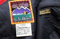 画像4: 90s L.L.Bean MOUNTAIN GUIDE ツートン 中綿入り GORE-TEXゴアテックス ナイロン マウンテンパーカー 赤×黒 W-L (4)