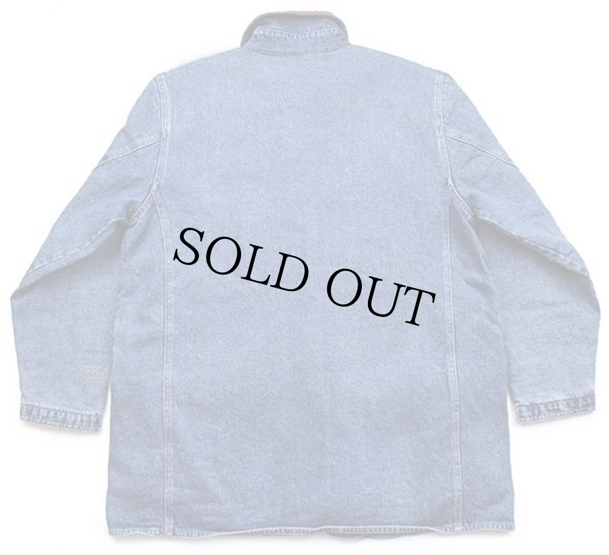 画像2: 00s Woolrichウールリッチ ラグ柄 フリースライナー デニム フィールドコート W-L★ジャケット (2)