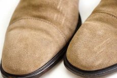 画像7: イタリア製 TOD'Sトッズ ストレートチップ スエード レザーシューズ グレーベージュ 7.5★革靴 (7)