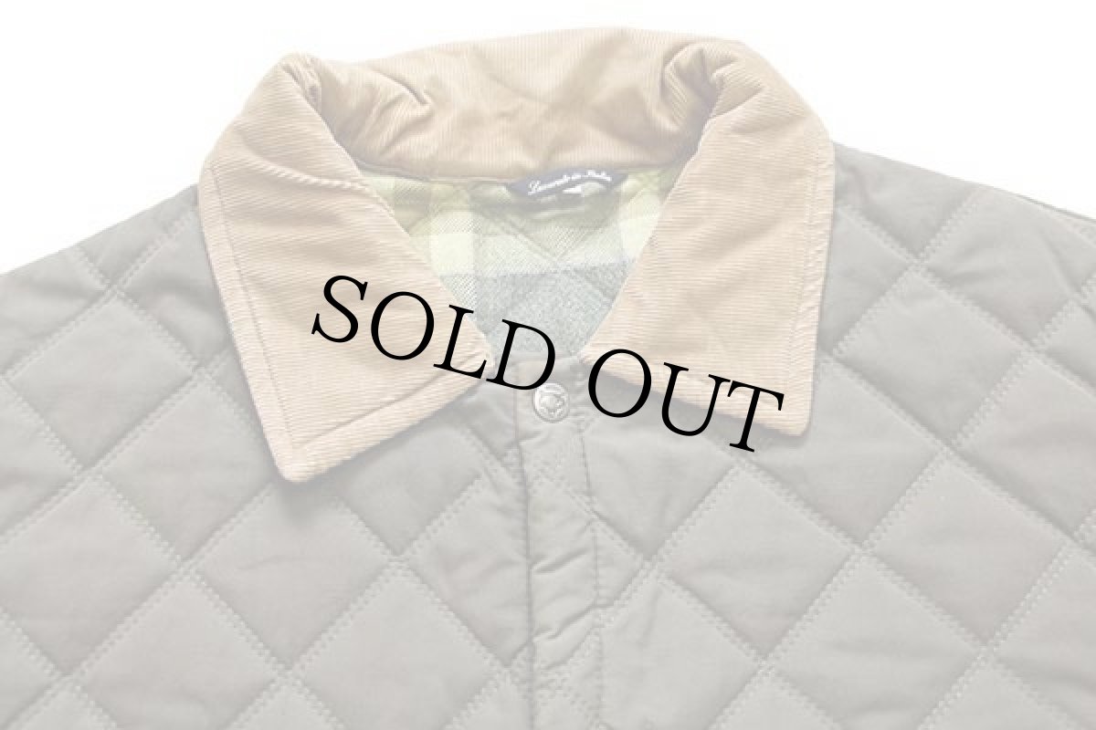 画像3: イタリア製 THE CRUEL By FUSARO チェックライナー キルティングジャケット グリーングレー XL (3)