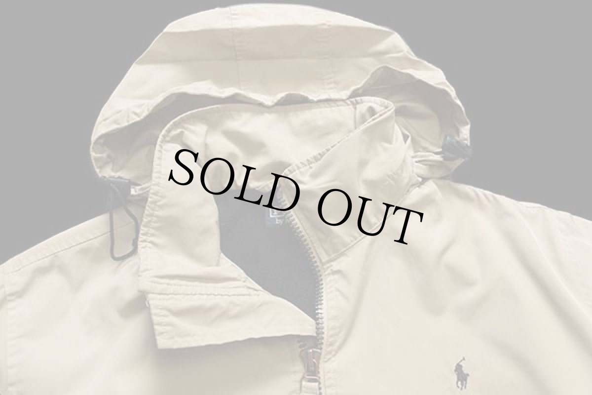 画像3: 90s ポロ ラルフローレン ワンポイント フリースライナー ポリエステルジャケット ベージュ L (3)