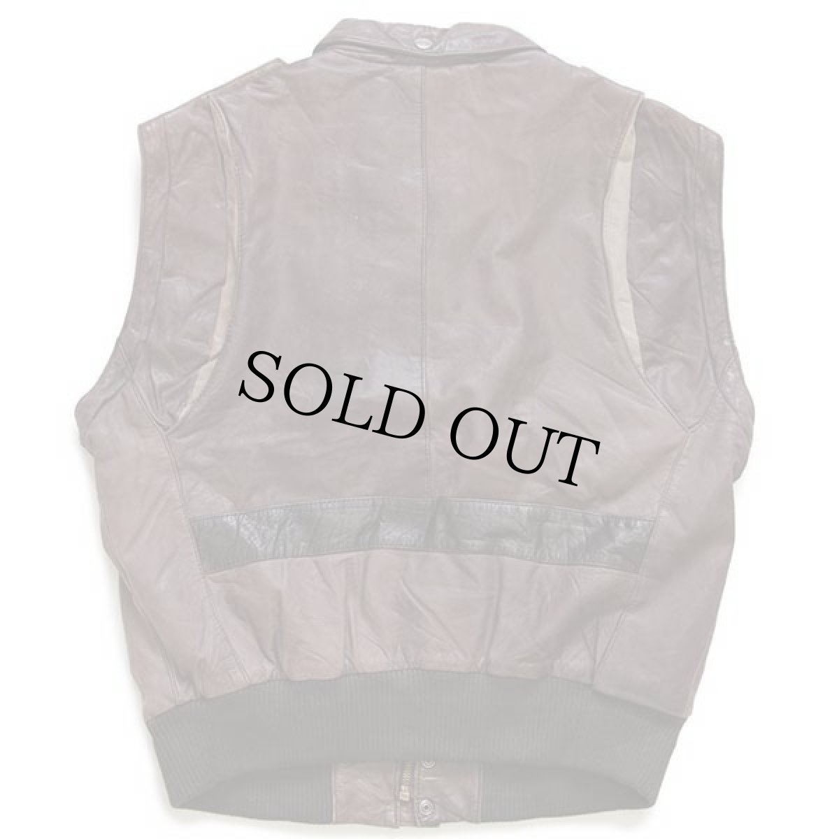 画像4: 80s Berman's 2WAY ツートン 切り替え エルボーパッチ付き 中綿入り レザージャケット ココア×グレーベージュ 40 (4)