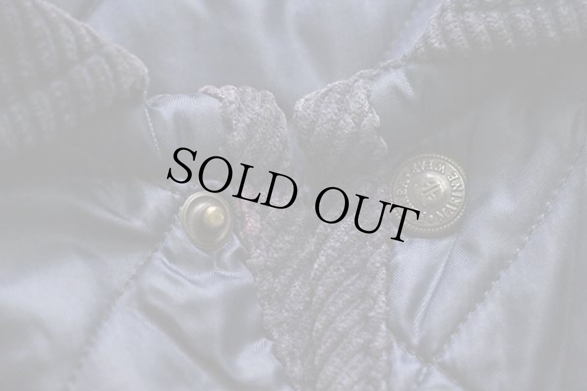 画像6: FERREA ナイロン キルティングジャケット 紺 S (6)