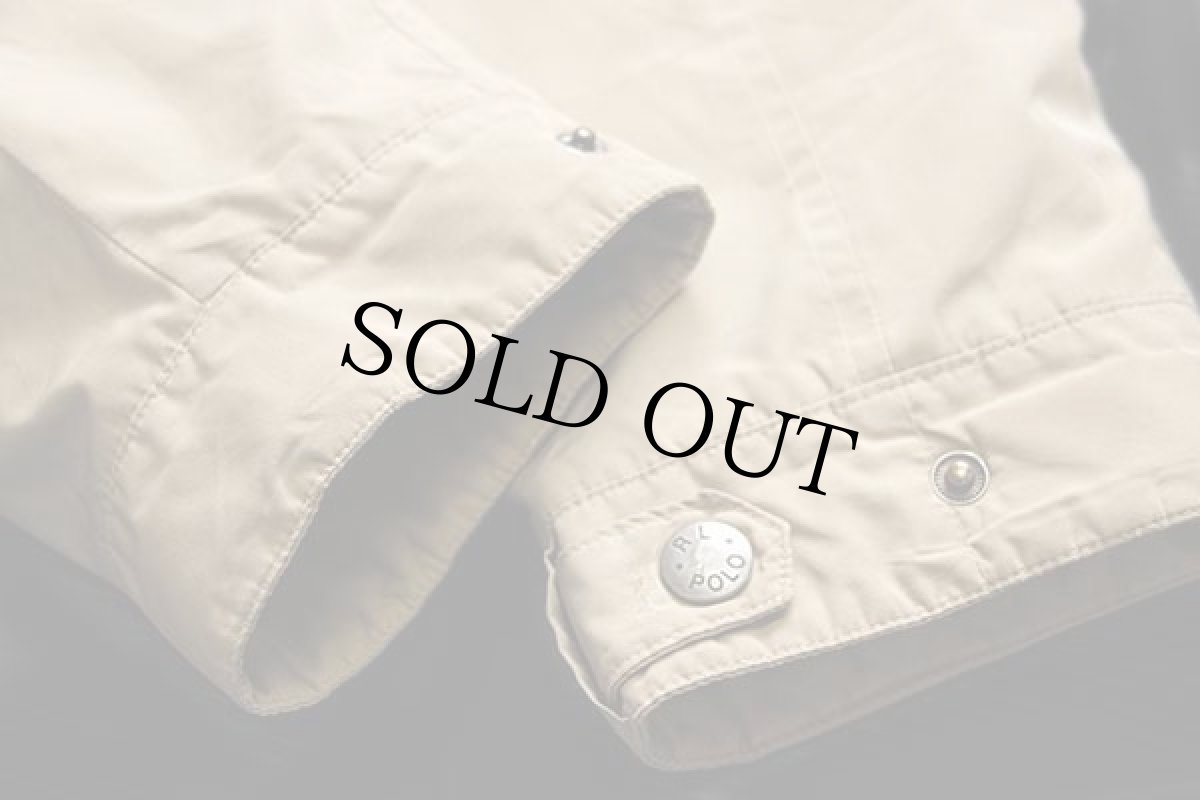 画像6: 90s ポロ ラルフローレン ワンポイント フリースライナー ポリエステルジャケット ベージュ L (6)