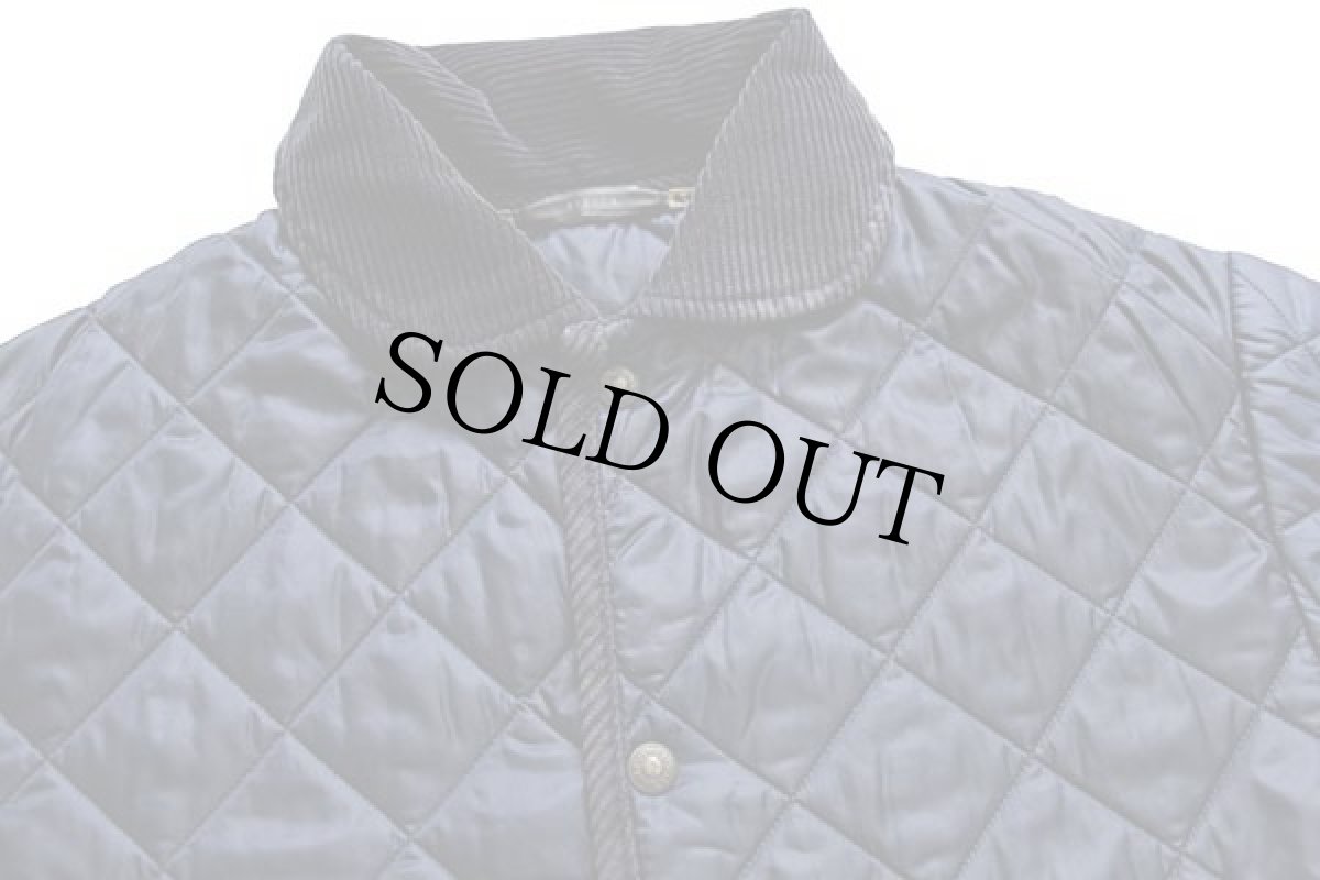 画像3: FERREA ナイロン キルティングジャケット 紺 S (3)