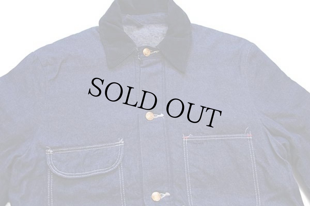 画像3: 70s UNKNOWN ブランケットライナー バットダイ デニム カバーオール カスタム (3)