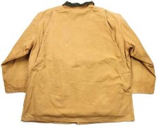 画像2: 90s USA製 L.L.Bean タータンチェック ウールライナー ダック地 フィールドコート 茶 XXL★ジャケット 特大 (2)