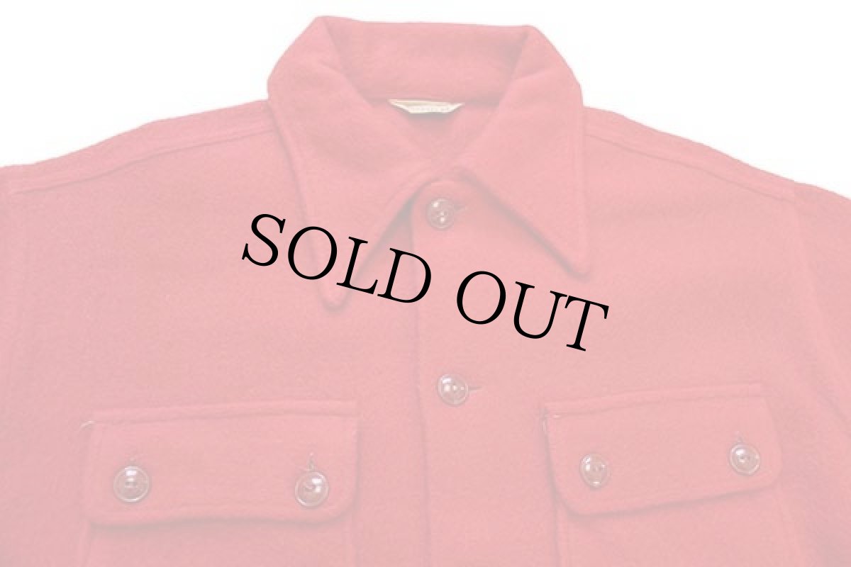 画像3: 40s SPORTCLAD ウール シャツジャケット 赤 XL (3)