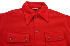 画像3: 40s SPORTCLAD ウール シャツジャケット 赤 XL (3)