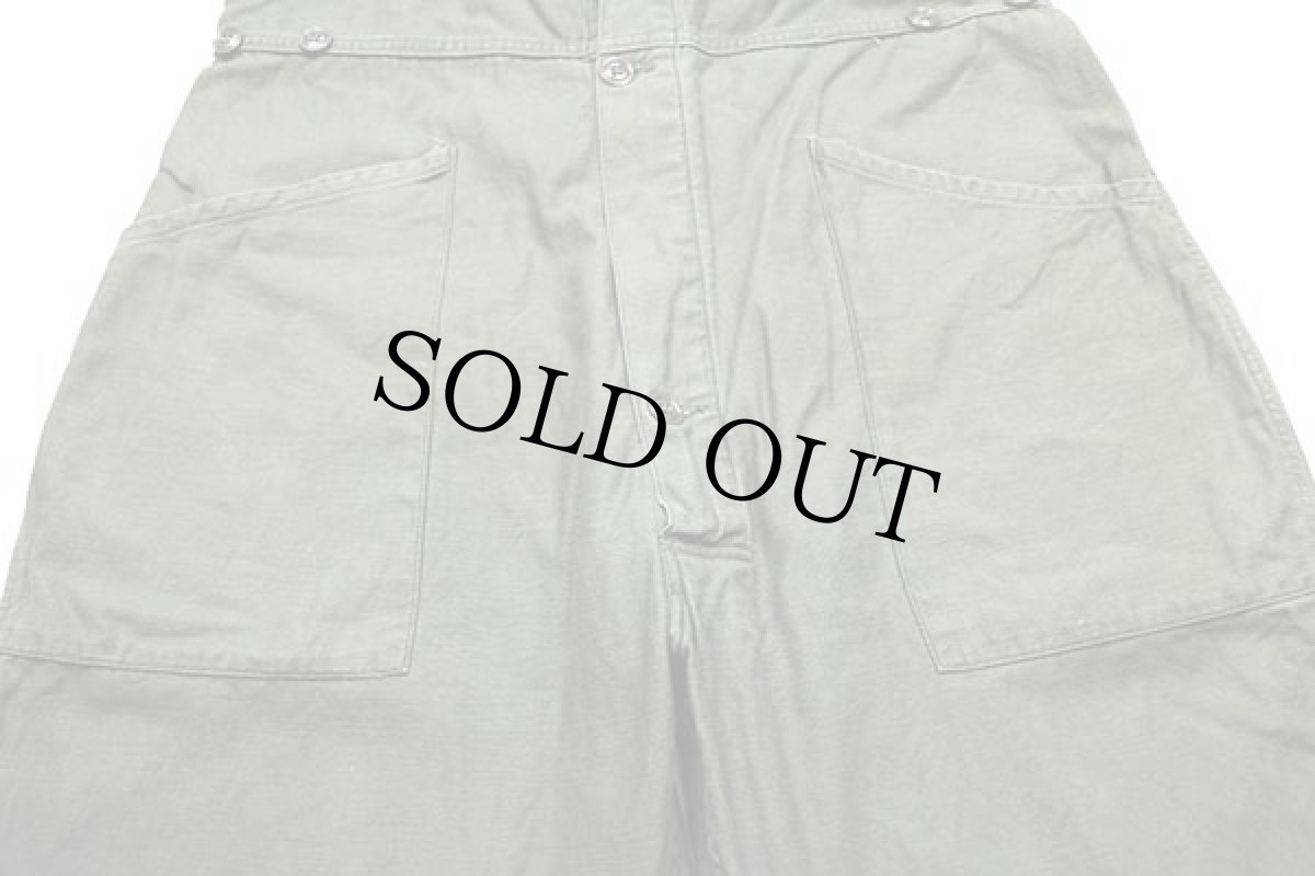 画像7: 80s 米軍 U.S.ARMY コットンサテン カバーオール オールインワン オリーブグリーン L★02 つなぎ (7)