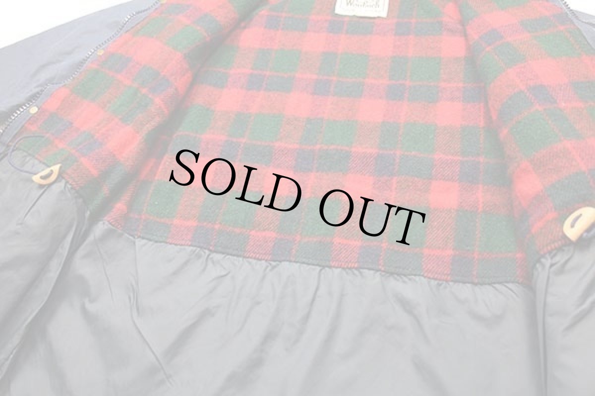 画像5: 70s USA製 Woolrichウールリッチ タータンチェック ウールライナー マウンテンパーカー 紺 W-M (5)