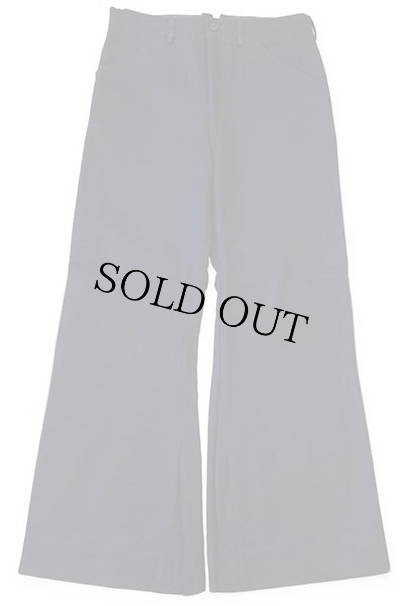 画像2: 50s 米軍 U.S.NAVY NAVAL フレア メルトン ウール セーラーパンツ カスタム 濃紺 29S (2)