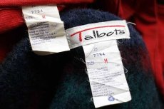 画像4: 90s USA製 Talbots フォークロア柄 ウールライナー コットン キャンバス フィールドコート 赤 M★ジャケット (4)